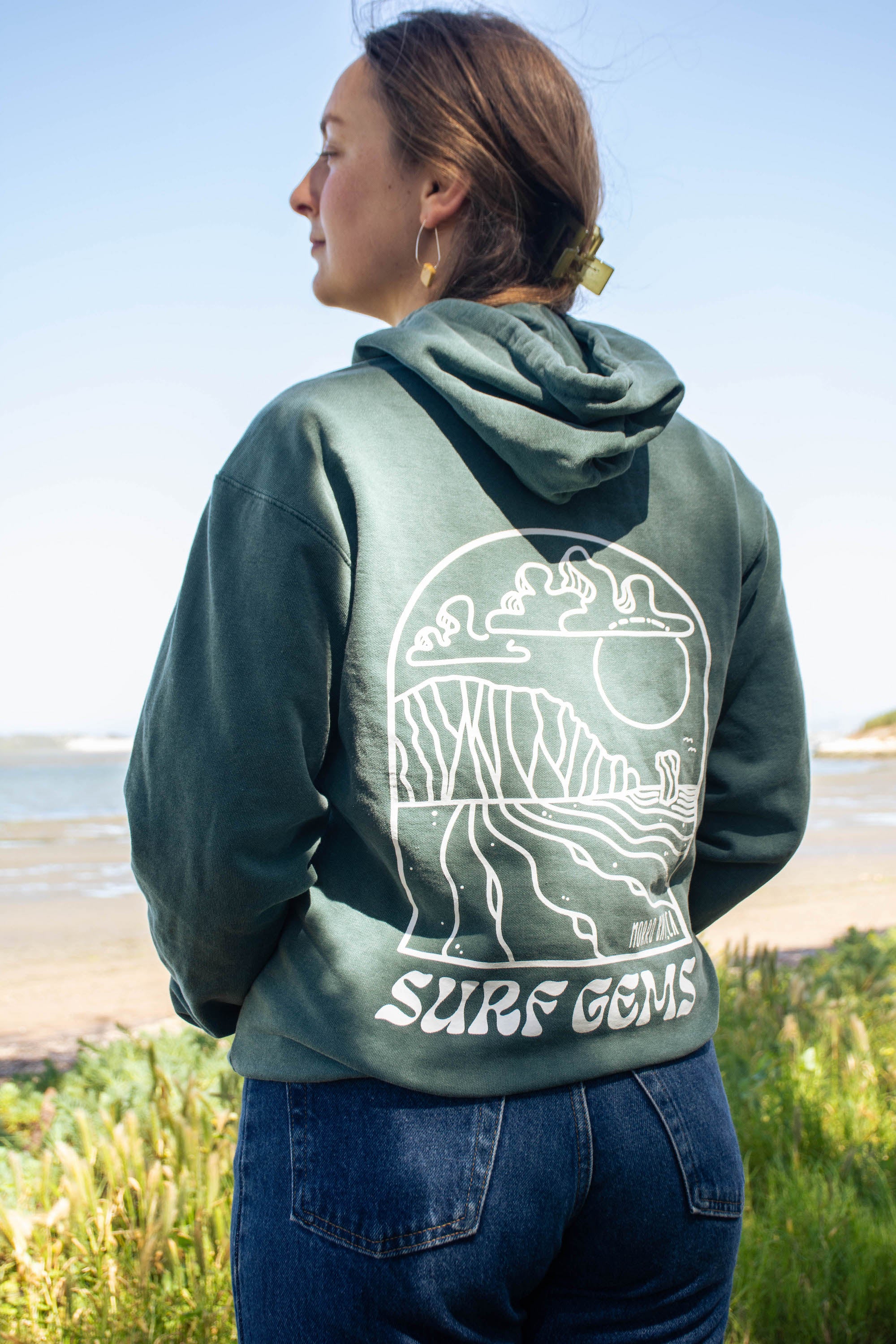 Hoodie Sweatshirt in Spruce Blue