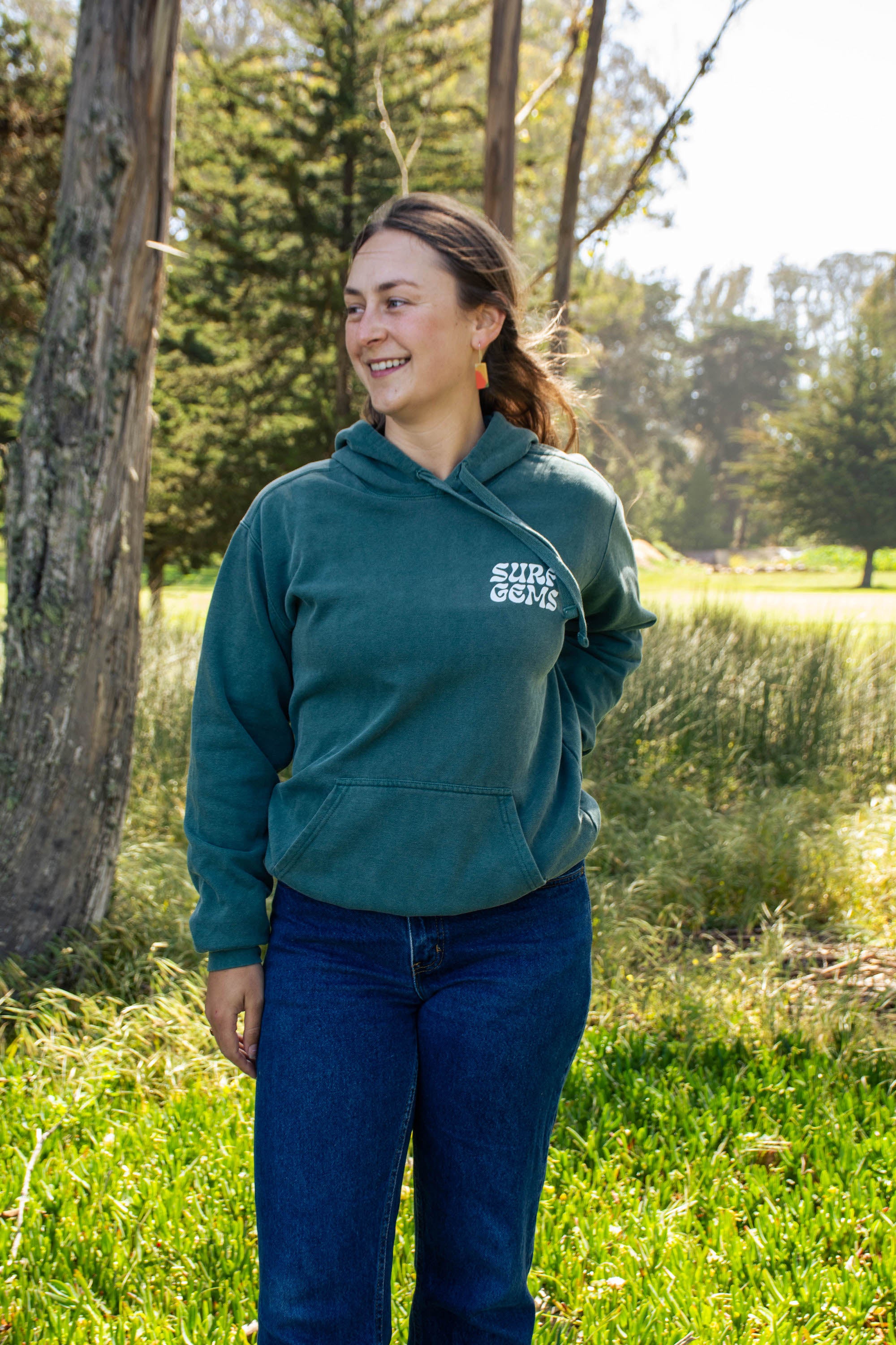 Hoodie Sweatshirt in Spruce Blue